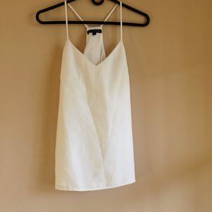 Banana Republic White Spaghetti Strap V-Neck Lined Cami Top Size S